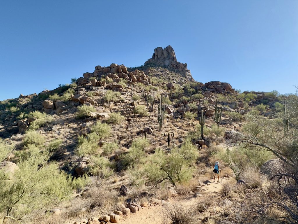 View up to Pinnacle Peak in North Scottsdale