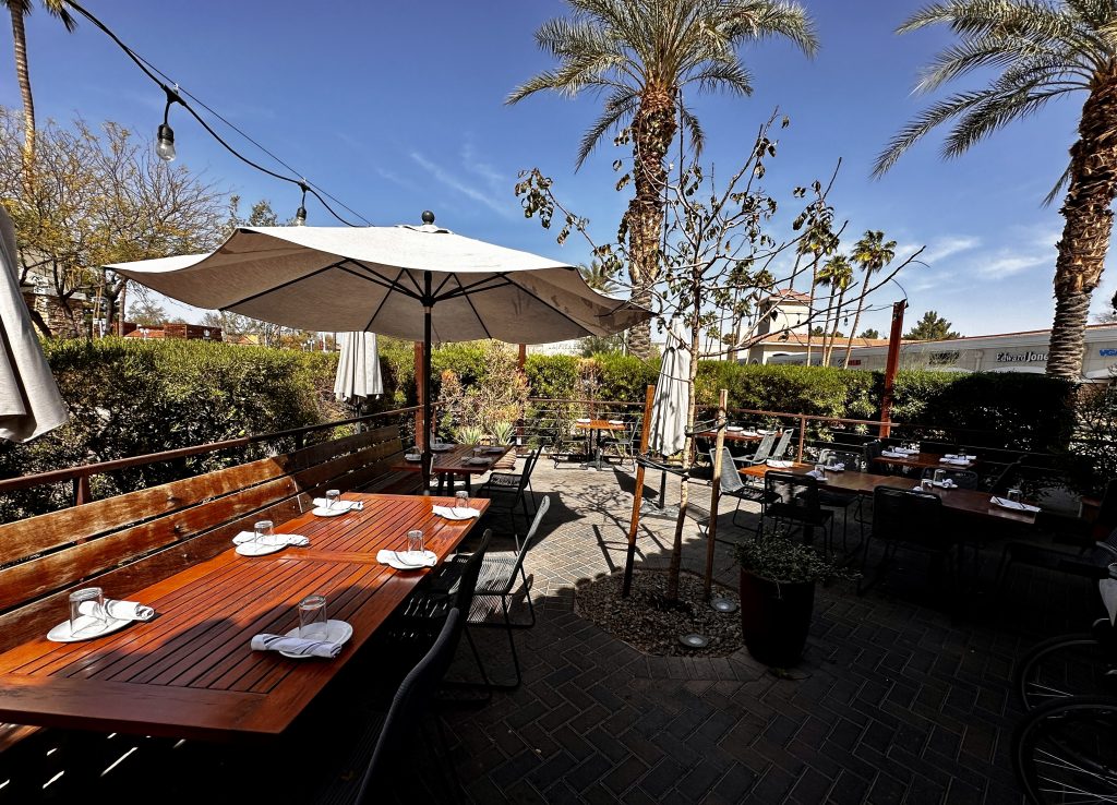 Front patio at The Vig
