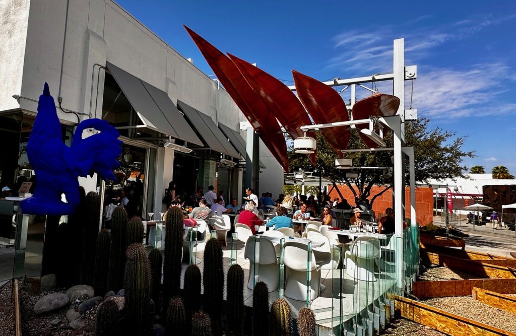 Patio of AZ88, overlooking the Scottsdale Civic Center.