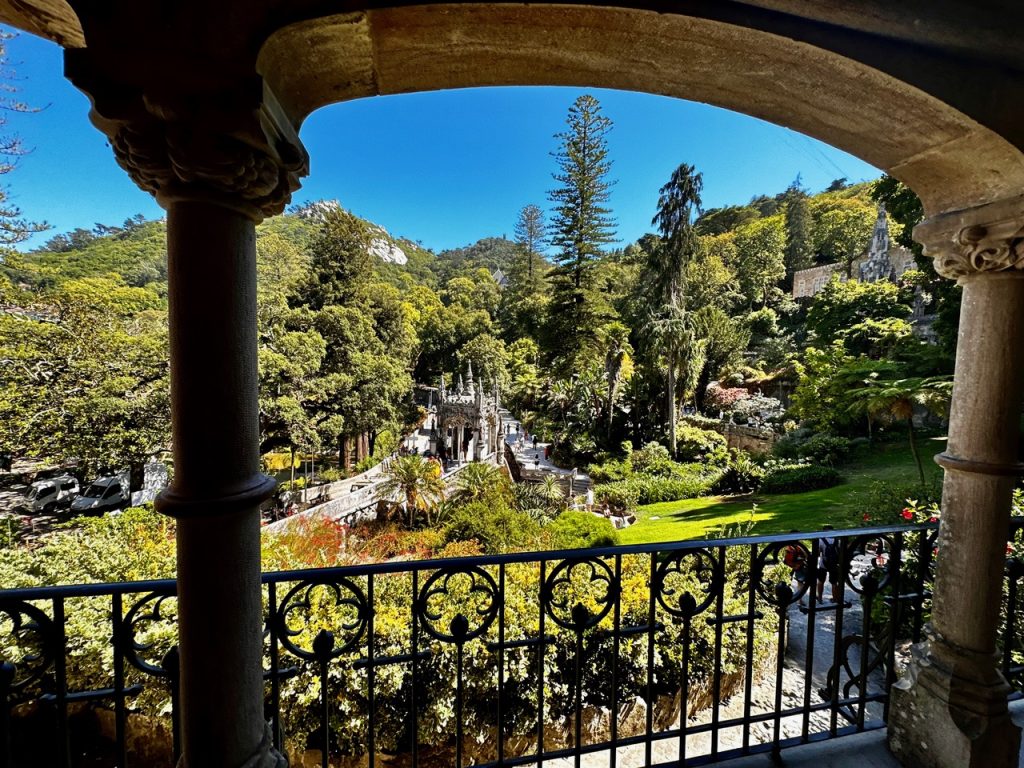 View from palace at Quinta da Regaleira in Sintra.