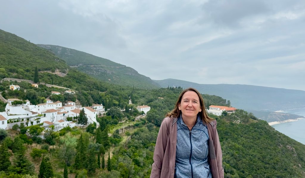 View over Portinho da Arrabida during small group tour on my solo trip to Lisbon